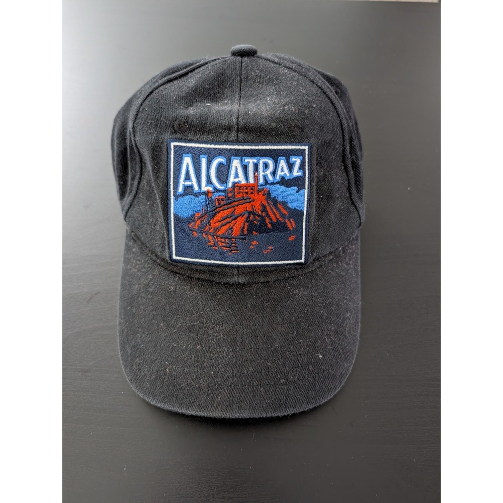 Golden Gate National Parks Alcatraz Baseball Cap Hat Black Strap Back